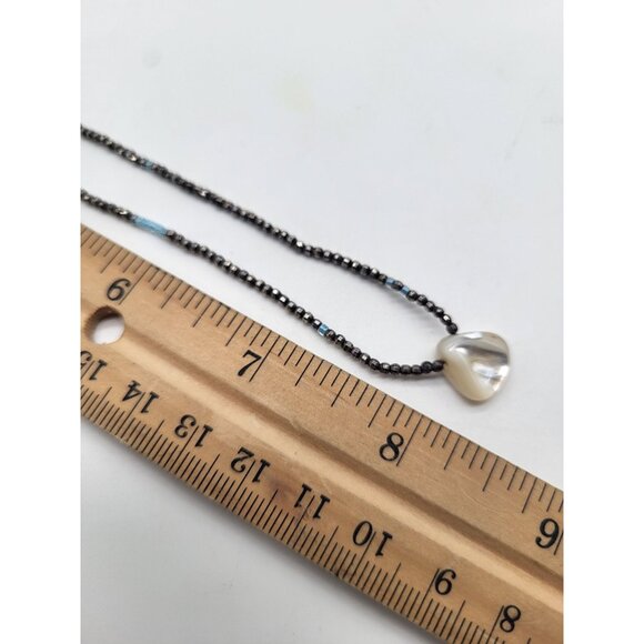 VTG Designer Colleen Lopez Sterling Silver Pearl Beaded Necklace Dainty - Picture 10 of 10